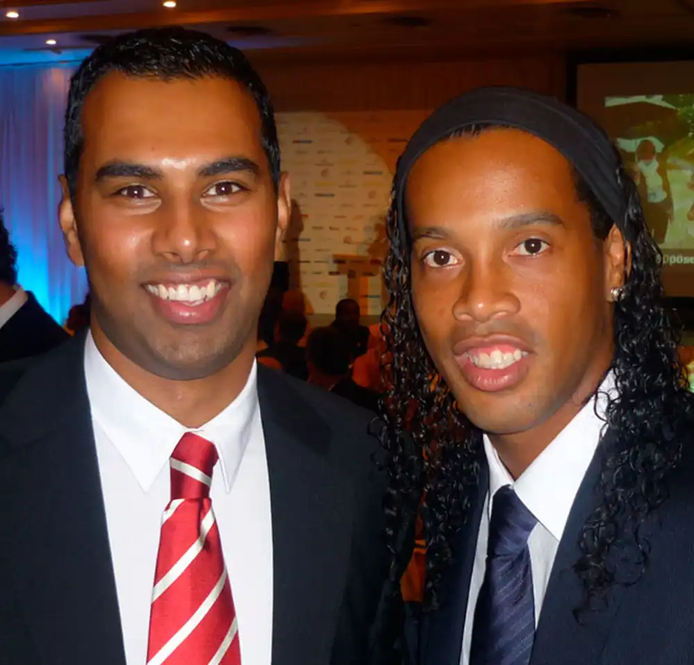 Chris Punnakkattu Daniel and Ronaldinho Gaucho