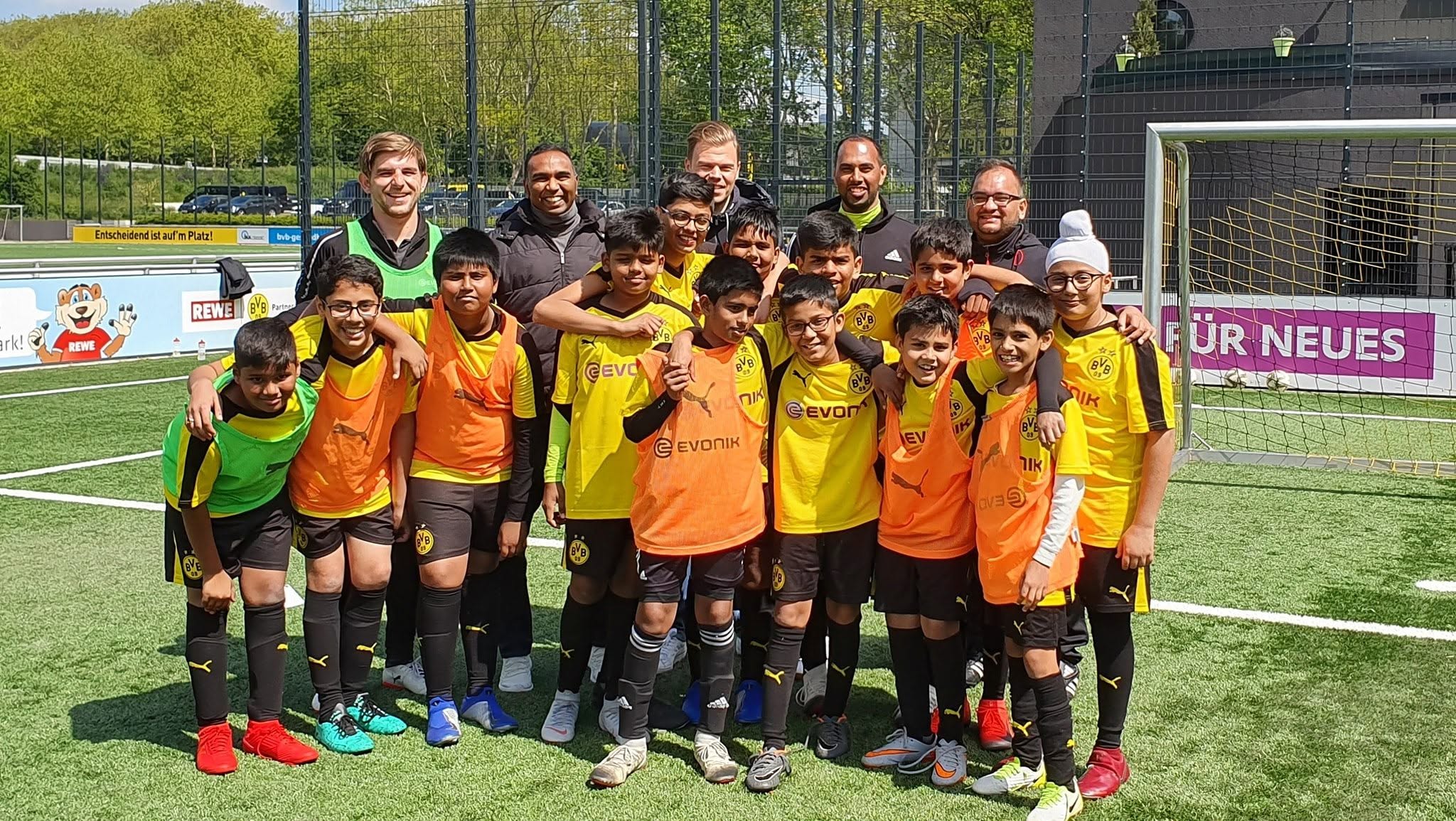 Chris Punnakkattu Daniel with the German Football Academy delegation during an official club visit and training camp at Borussia Dortmund (BVB).