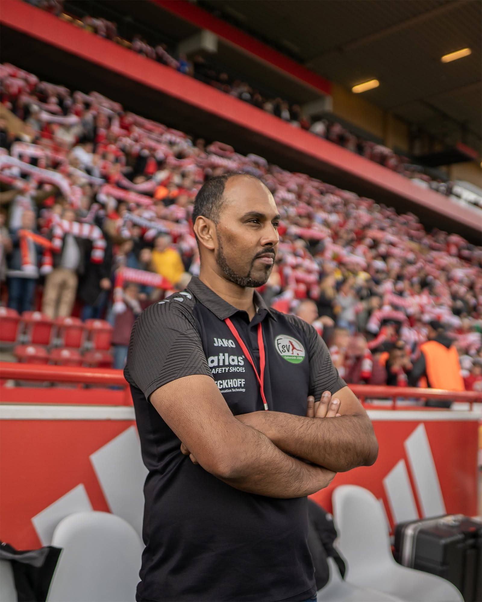 Chris Punnakkattu Daniel at 1. FC Union Berlin's iconic Stadion An der Alten Försterei during a 2nd Women's Bundesliga matchday.
