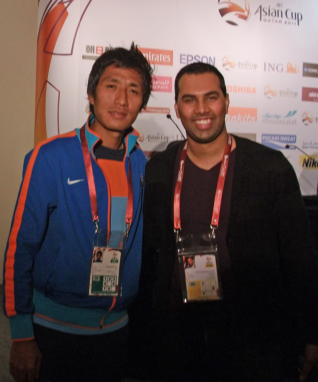 Chris Punnakkattu Daniel alongside former India national team defender Gouramangi Moirangthem Singh.