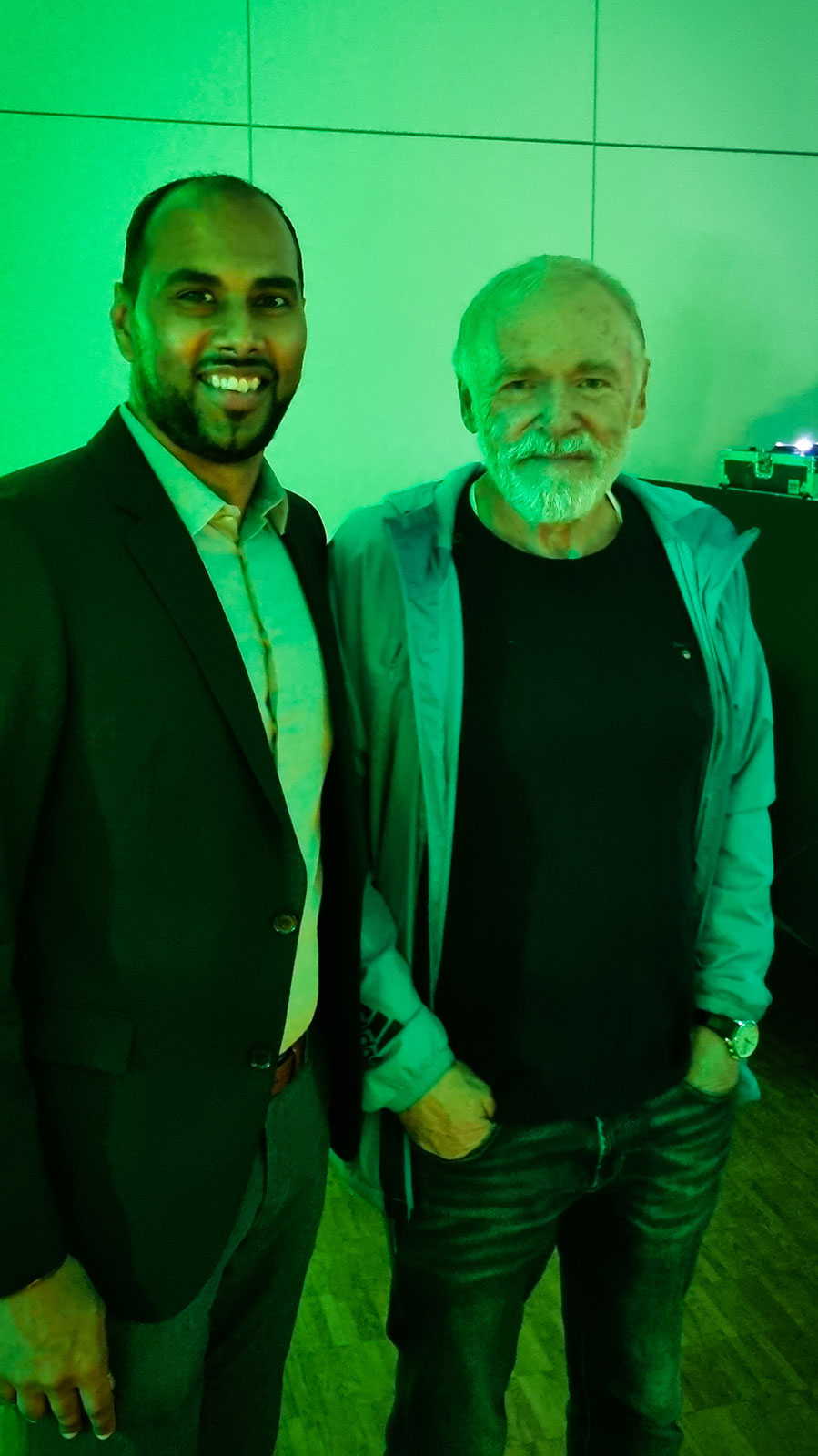 Chris Punnakkattu Daniel pictured with legendary German football manager Hermann Gerland.