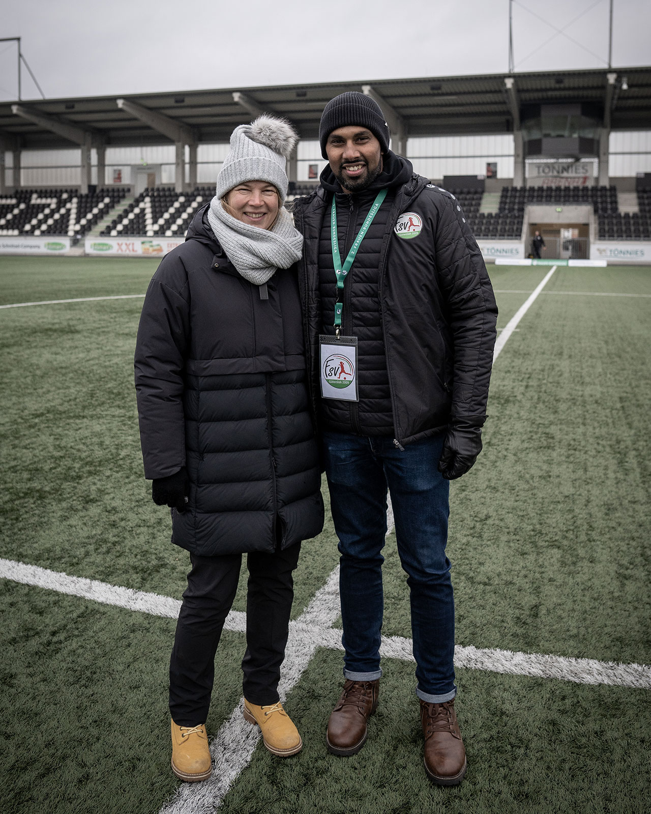 Chris Punnakkattu Daniel alongside Kathrin Peter, head coach of the Germany women's youth national teams.