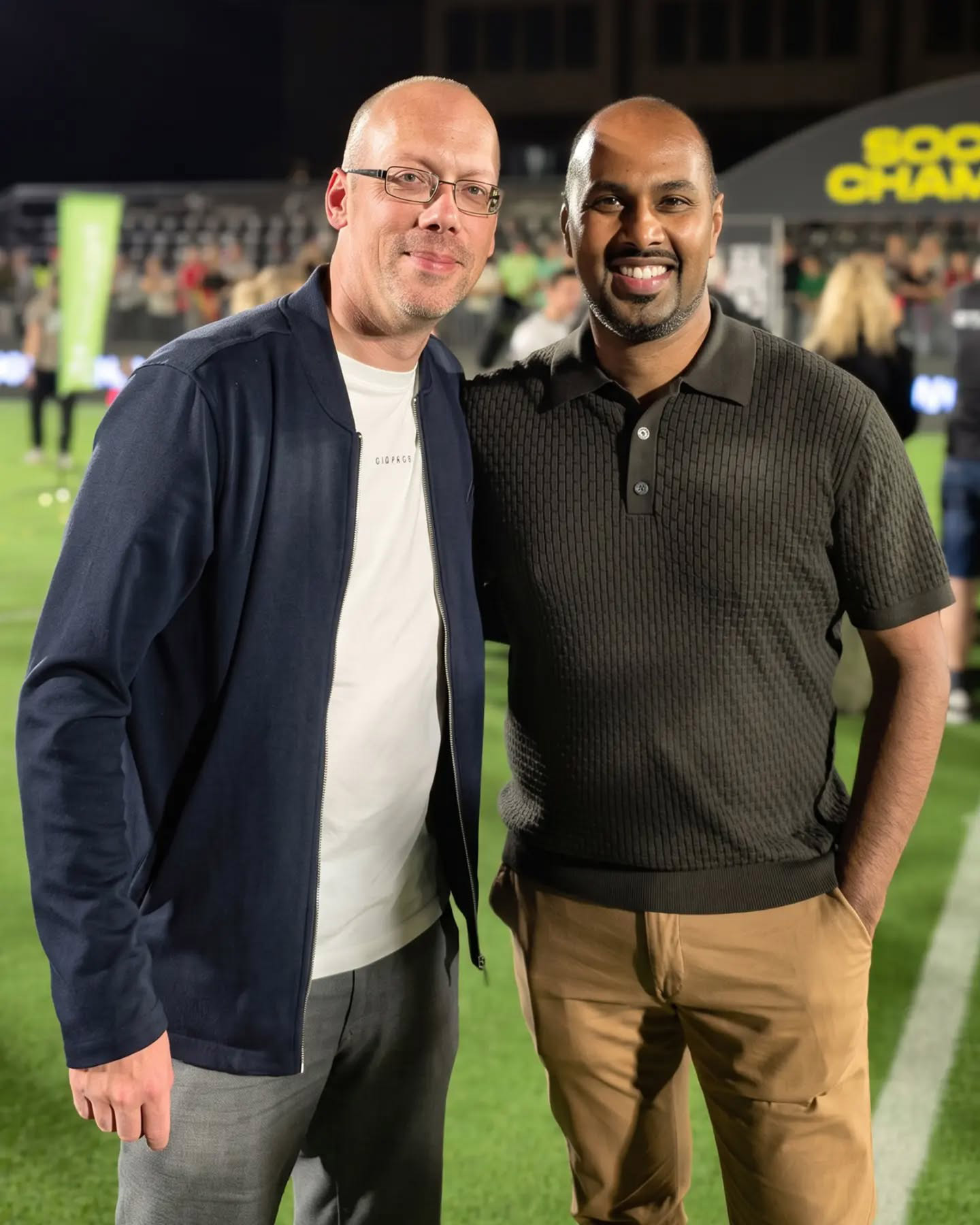 Chris Punnakkattu Daniel alongside Christophy Köchy, President of the International Socca Federation and President of the Deutscher Kleinfeldfussball-Verband (DKFV).